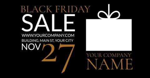 Elegant Black Friday Sale Marketing Template with Bold Design - Download Free Stock Templates Pikwizard.com