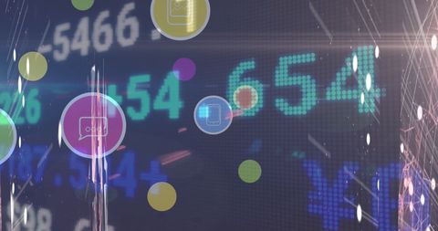 Innovative Media Icons Amid Vibrant Stock Market Display - Download Free Stock Images Pikwizard.com