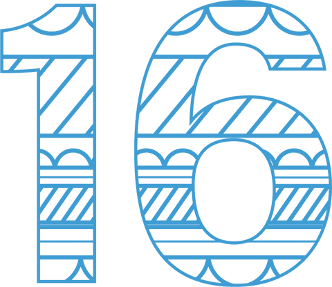 decorative blue number 16 on transparent background - Download Free Stock Videos Pikwizard.com