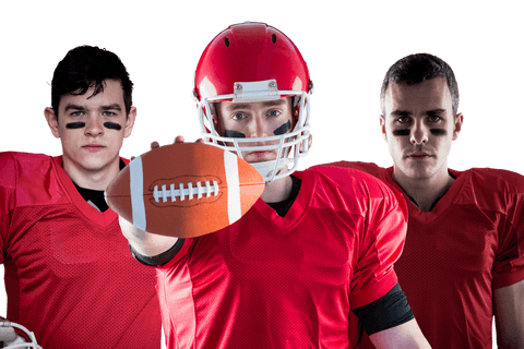 caucasian rugby players posed on transparent background for competition promotion - Download Free Stock Videos Pikwizard.com