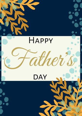 Elegant Father's Day Greeting with Floral Motif - Download Free Stock Templates Pikwizard.com