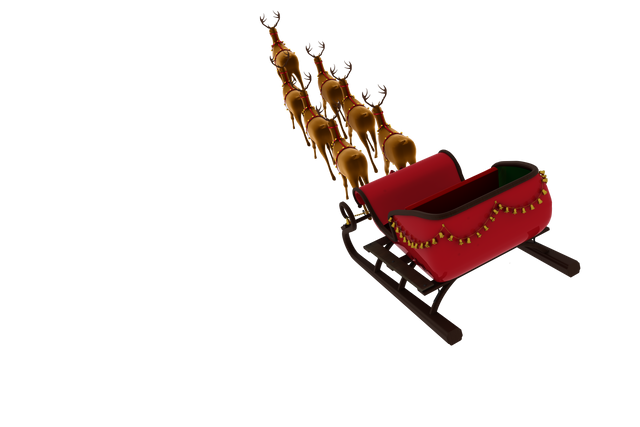 Transparent Christmas sleigh with reindeer isolated on white background - Download Free Stock Videos Pikwizard.com