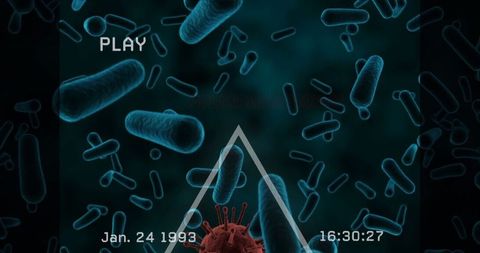 Digital Concept Displaying Virus and Bacteria with Date Overlay - Download Free Stock Images Pikwizard.com