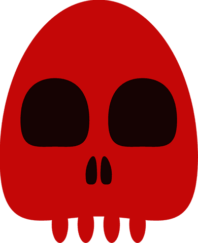 Red Stylized Skull in Mushroom Shape on Transparent Background - Download Free Stock Videos Pikwizard.com