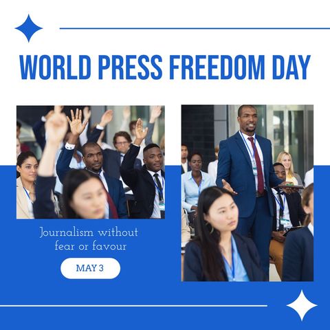 World Press Freedom Day Celebration at Press Conference - Download Free Stock Templates Pikwizard.com