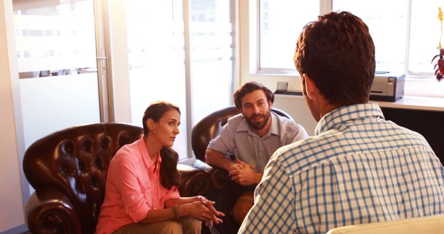 Professional Couple in Consultation at Office Meeting - Download Free Stock Images Pikwizard.com