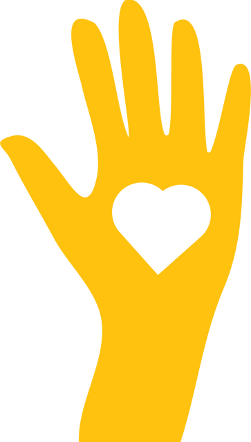 Transparent Hand with Heart ClipArt with Yellow Fill Shape - Download Free Stock Videos Pikwizard.com