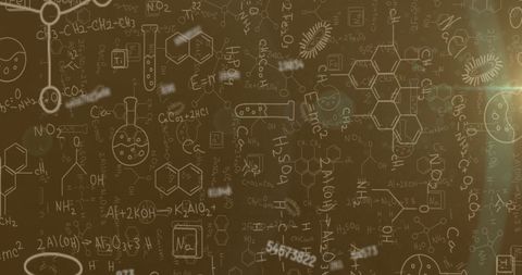 Digital Interface With Chemisty Symbols and Scientific Data - Download Free Stock Images Pikwizard.com