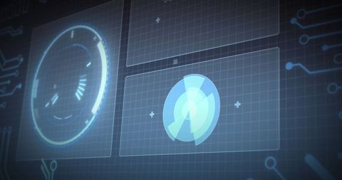 Abstract Futuristic Digital Interface with Data Processing Elements - Download Free Stock Images Pikwizard.com