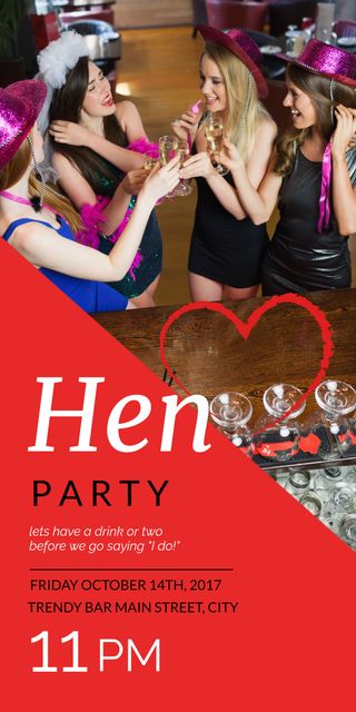 Women Celebrating Hen Party With Drinks and Hats - Download Free Stock Templates Pikwizard.com