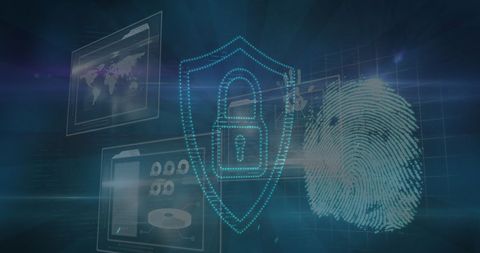 Futuristic Global Security with Digital Biometrics and Data - Download Free Stock Images Pikwizard.com