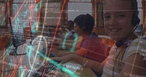 children learning with advanced technology in classroom - Download Free Stock Images Pikwizard.com