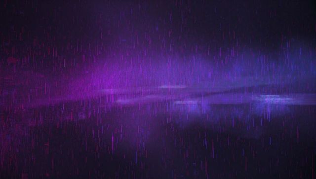 Futuristic Digital Glitch in Neon Violet Hues