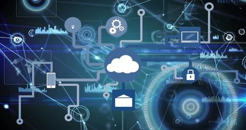 Cloud Computing and Data Network Technology Concept Art - Download Free Stock Images Pikwizard.com