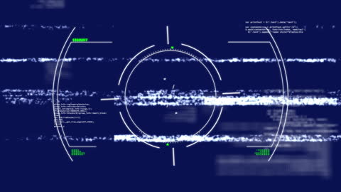 Glitchy Digital Interface with Code and Viewfinder Overlays