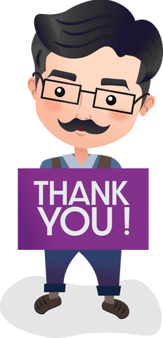 cartoon man holding thank you card on transparent background - Download Free Stock Videos Pikwizard.com