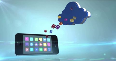 Smartphone Connected to Digital Cloud Sharing Media - Download Free Stock Images Pikwizard.com