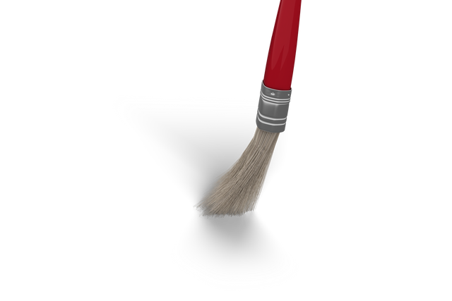 Transparent Red Paintbrush Isolated with Realistic Bristles Edge - Download Free Stock Videos Pikwizard.com