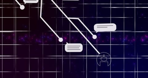AI Chat Data Processing Over Connections and Grid - Download Free Stock Images Pikwizard.com