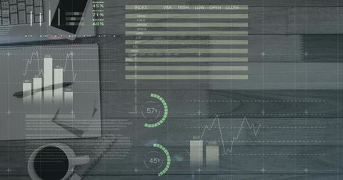 Digital Financial Data Analysis on Office Desk - Download Free Stock Images Pikwizard.com