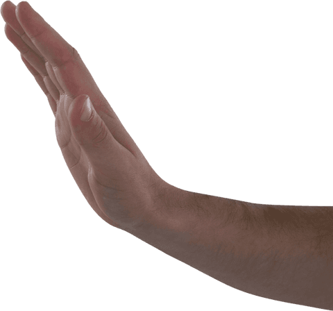 transparent hand gesturing stop showing open palm - Download Free Stock Videos Pikwizard.com