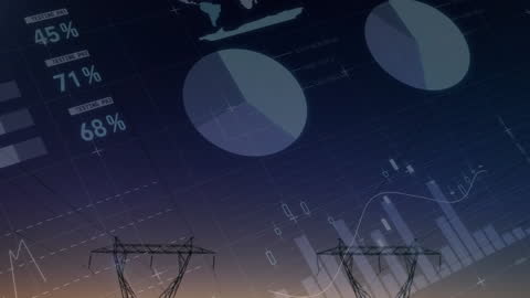 Renewable Energy Statistics Overlaid on Power Lines Grid