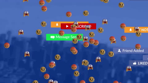 Social Media Reactions Animation over Cityscape