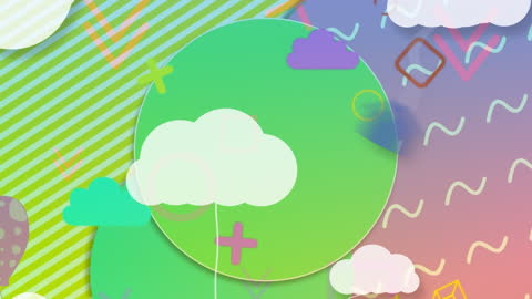 Abstract Geometric Patterns on Gradient Background