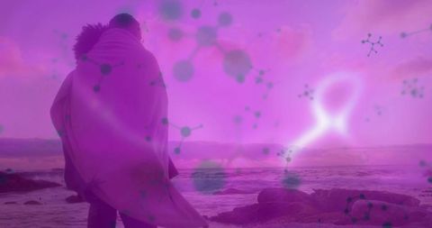 Molecular Romance: United Couple on Rocky Shore