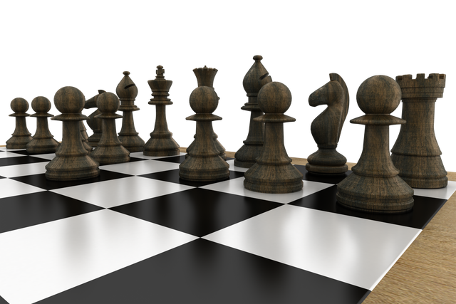 Transparent chessboard with detailed black chess pieces - Download Free Stock Videos Pikwizard.com