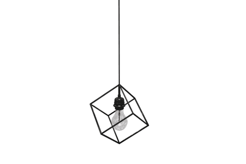 Modern Geometric Pendant Light With Transparent Bulb Hanging - Download Free Stock Videos Pikwizard.com