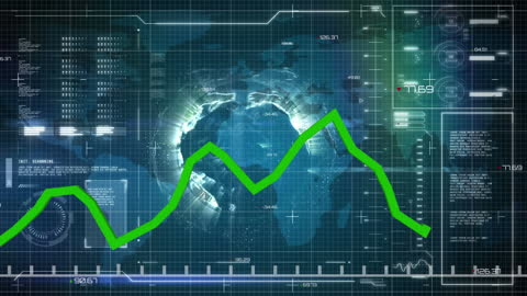 Digital Interface Showing Global Financial Data Insights