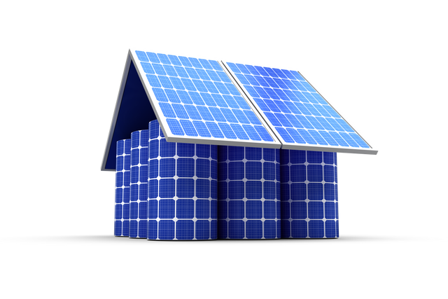 3D Model Home Constructed From Solar Panels on Transparent Background - Download Free Stock Videos Pikwizard.com