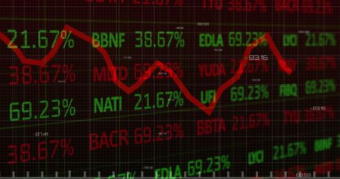 Dynamic Stock Market Data with Fluctuating Graph - Download Free Stock Images Pikwizard.com