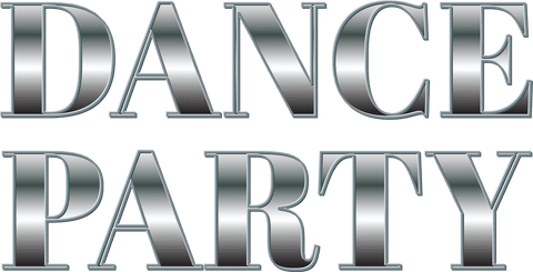 Metallic Dance Party Text with Transparent Background - Download Free Stock Videos Pikwizard.com