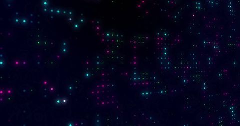 Moving Light Spots on Black Background Creating Abstract Digital Pattern - Download Free Stock Images Pikwizard.com