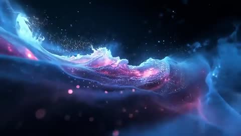 Dynamic Cosmic Wave Surreal Abstract Motion