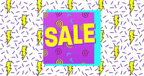 Colorful Geometric Sale Advertisement Design