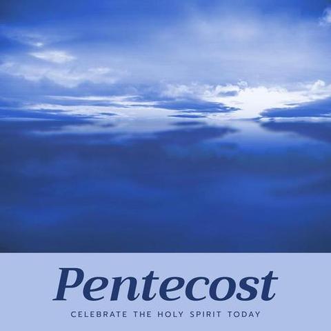 Pentecost Celebration with Inspiring Blue Seascape Background - Download Free Stock Templates Pikwizard.com