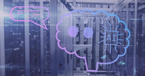 Artificial Intelligence and Speech Technology in Data Center - Download Free Stock Images Pikwizard.com