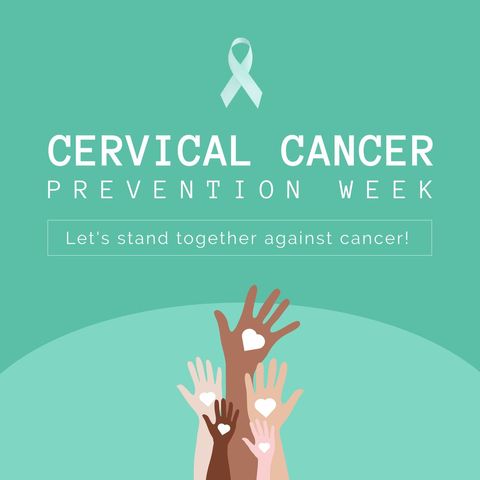cervical cancer awareness campaign hands with hearts - Download Free Stock Templates Pikwizard.com