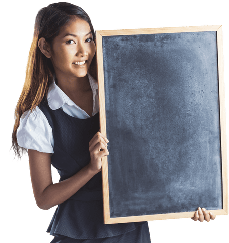 Transparent Smile with Woman Holding Blackboard - Download Free Stock Videos Pikwizard.com