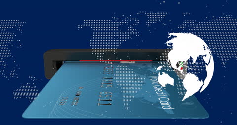 Animated Credit Card Data Processing with Global Network