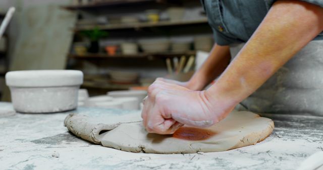 Potter's Hands Shaping Clay in Studio Workshop - Download Free Stock Images Pikwizard.com