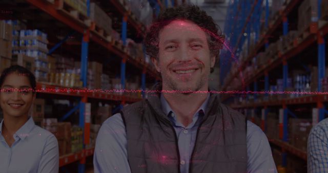 Warehouse Workers Smiling in Industrial Storage Facility - Download Free Stock Images Pikwizard.com