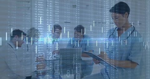 Healthcare Professionals Analyzing Data for Medical Research Collaboration