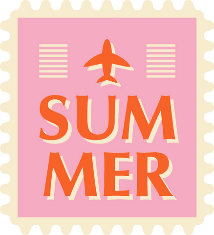 vintage summer stamp with airplane on transparent background - Download Free Stock Videos Pikwizard.com