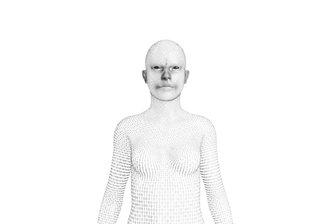 transparent 3d female figure from binary code on clear background - Download Free Stock Videos Pikwizard.com