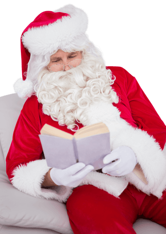 santa claus reading book with transparent background - Download Free Stock Videos Pikwizard.com