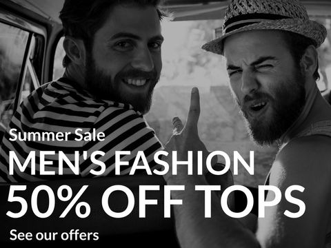summer sale offer promoting men's casual fashion styles - Download Free Stock Templates Pikwizard.com